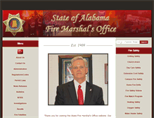 Tablet Screenshot of firemarshal.alabama.gov