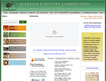 Tablet Screenshot of forestry.alabama.gov