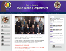 Tablet Screenshot of banking.alabama.gov